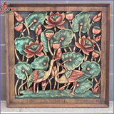 泰国实木雕花板 镂空板壁挂画玄关客厅餐厅背景墙隔断家居装饰品