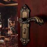 门锁欧式豪华房门执手五金锁具通用型套餐锁芯实木门锁室内 卧室
