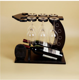 D创意家居房间装饰品客厅摆件欧式红酒架实木酒柜酒瓶架展示架