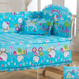 婴幼儿床上用品套件全棉婴儿床专用床品纯棉宝宝小孩子床围5件套