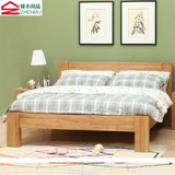 实木床日式宜家白橡木1.5 1.8米双人床婚床大床卧室家具简约现代