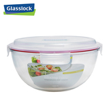 Glasslock韩国进口钢化玻璃保鲜盒密封沙拉碗大容量4000ml
