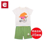品牌童装 婴儿夏季薄款短袖t恤套装宝宝A类棉衣服2-3-4岁男童套装