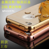 苹果4s手机壳iphone4s手机套5s金属边框后盖壳苹果5电镀保护壳薄