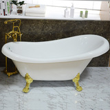 卡柏瑞贵妃浴缸 亚克力小浴缸古典椭圆形宽80cm成人独立式浴缸
