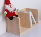 桌面书架 置物架 简易实木创意桌上小书架松木学习桌书架 可壁挂