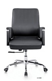 LS-038B：黑色中高靠背舒适老板办公椅多功能升降滑轮经理电脑椅