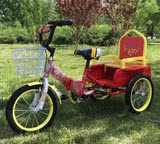 正品儿童自行车三轮车脚踏车3-6-10岁带斗折叠车双人童车三轮玩具