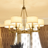 美式乡村全铜吊灯客厅灯 法式简约卧室书房大厅餐厅纯铜灯具简欧