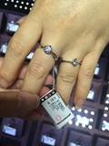 现货，香港代购六福珠宝结婚18K白金镶钻戒指 钻石戒指 5.5折代购