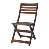 宜家代购IKEA 阿普莱诺椅子户外休闲椅折叠椅 可折叠 着褐色漆