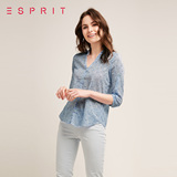 ESPRIT 2016夏女士 全棉印花中袖衬衫-056EE1F037