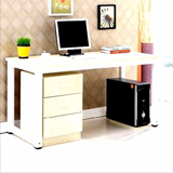 电脑桌简易书桌家用写字桌办公桌带抽屉柜可订做新款钢木台式