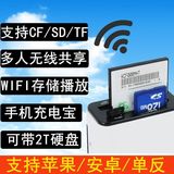 安卓苹果手机ipad相机多功能无线wifi读卡器支持SD/TF/CF卡U盘