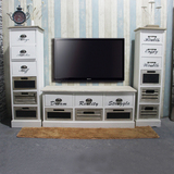 美蒂菲欧式风格电视柜实木客厅矮柜卧室白色六斗简约电视机柜组合