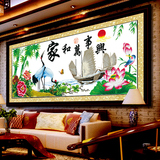 十字绣成品出售家和万事兴鹤寿年丰大幅新款客厅画仙鹤版电脑机绣