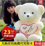 包邮毛绒玩具熊泰迪熊超大号公仔布娃娃抱抱熊猫情人节礼物送女友