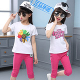 女童夏装2016新款套装儿童运动休闲短袖韩版夏季童装中大童两件套