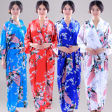 特价COS日本和服女士浴衣印花长款日式开衫连体长裙摄影写真睡衣