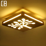 简约创意方形实木吸顶灯 温馨卧室日式原木木质灯餐厅灯榻榻米灯