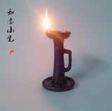 仿古做旧酥油灯禅意茶道油灯宋代青灯中式古典陶瓷烛台老式煤油灯