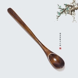陶歪歪-日式和风长柄勺 原木勺环保搅拌勺子筷子套装创意韩式特价