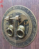 中式仿古明清家具铜配件纯铜柜门橱柜把手圆形门牌衣柜书柜铜拉手