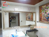 简约欧式挂墙壁挂式化妆浴室镜卫生间镜子卫浴镜