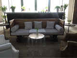 美式复古铁艺沙发床LOFT客厅沙发套件沙发椅咖啡长椅休闲办公沙发