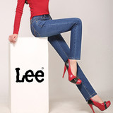 Lee女士牛仔裤女专柜正品代购韩版修身小直筒中腰长裤牛仔裤显瘦