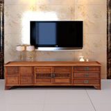 红木家具简约现代中式非洲花梨木2米电视柜 刺猬紫檀落地储物柜