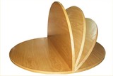 厂家直销水曲柳圆桌面折叠实木大圆桌餐桌伸缩圆台面饭桌对折