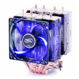 九州风神小霜塔LED双风扇热管CPU散热器超静音因特尔AMD电脑通用