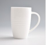 纯白骨瓷杯子马克杯早餐杯麦片杯希尔顿水杯陶瓷杯咖啡杯星巴克风