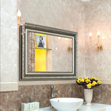 复古香槟复古棕色新古典墙壁挂式酒店宾馆浴室洗手间餐桌化妆镜子