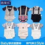 婴儿连体衣服夏季女宝宝夏装6男哈衣新生儿睡衣短袖0岁1满月3个月