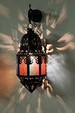 漫咖啡厅壁灯美式乡村田园摩洛哥吊灯复古彩色玻璃灯酒吧工程灯