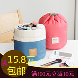 韩国化妆包圆筒式大容量防水旅行洗漱包化妆收纳包便携整理收纳袋