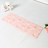 「朱朱家园」韩国代购*粉色厨房小元素图案*PVC双面脚垫