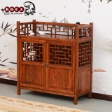 中式实木 古典雕花餐边柜 储物柜  榆木中式小阳台柜子 特价