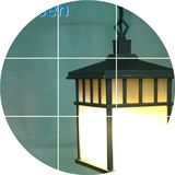 中式户外方形吊灯防水庭院灯别墅小区花园吊顶灯阳台过道走廊灯铝