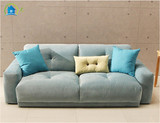 日式现代大小户型布艺沙发床简约羽绒双人三人可拆洗客厅沙发