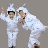 六一儿童表演服装 演出服装 卡通动物服装动物衣服 大白兔子服装