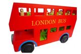 原装正品TUR伦敦双层大红巴士公交汽车公共交通工具儿童木制玩具