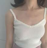 夏季新款韩国修身显瘦性感吊带背心女 韩版无袖外穿短款打底上衣