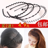 实用个性波浪发箍男生女士可用铁钢质弹簧螺旋带齿头扣头箍发卡