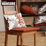 汉尚 现代中式纯色餐椅垫坐垫红木沙发垫布艺可拆洗定做全棉加厚