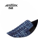 Westlink/西遇2016夏季新款 套脚懒人鞋编织布面拼接乐福鞋男鞋