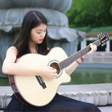 民谣吉他初学者入门乐器吉它40/41寸男女学生木吉他新手练习jita