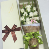 11朵白色玫瑰礼盒装杭州鲜花速递快递配送同城市区花店送花生日
